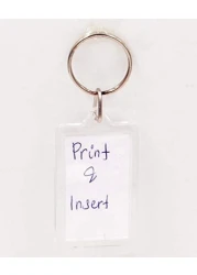 Other Pack Of 10Pcs Paper Inserted Acrylic Keychain, Diy Keyring