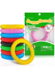 Mosquito Bracelets, 48 Pack Individually Wrapped, DEET Free, Natural and Waterproof Band