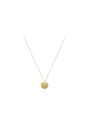 Aiwanto Necklace Neck Chain With Round Pendant Elegant Gold Necklace Beautiful Gift Womens Girls Necklace