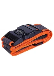 Aiwanto Travel Luggage Belt Password Lock Security Band for Luggage Belt Luggage Rope Straps Travel Accessories(Orange Grey)