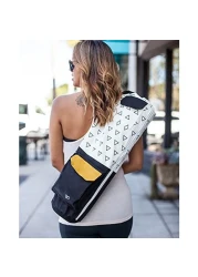 Open Road Goods Eco Friendly Yoga Mat Bag Organic Yoga Bag For Extra Wide Mats Yoga Mat Carrier for Men &amp; Women: Full Zip, Adjustable Carry, Pockets, GOTS 100% Cotton Canvas