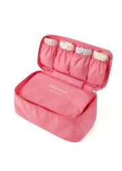 Vpang Portable Multi-Functional Socks Underwear Bra Organizer Case Travel Storage Bag Packing Cube Cosmetic Bag (Pink)