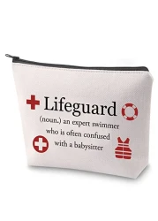 ZJXHPO Lifeguard Definition Makeup Bag, 100% Waterproof, Best Lifeguard Ever Gift