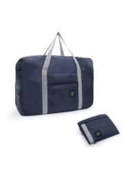 AfitLulu Travel Duffel Bag, Foldable Luggage Travel Bag for Carry on Suitcase (16.5 * 11inches), Light-weight Travel Bags Tote Luggage Organizers for Fitness, Gym, Men&amp;Women (Navvy)