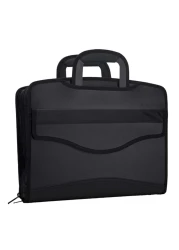 Business Document Bag Messenger Work Briefcase Waterproof Fabric Expanding File Folder Tote Travel Portfolio Document Holder Laptop Handbag Expanding Briefcase File Bag Case for Meeting Office &amp; Home
