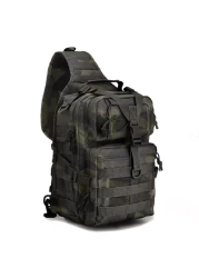 hopopower Tactical Sling Bag Pack Military Assault Rucksack Shoulder Bag Backpack Chest Pack Handbag Waterproof for Travel Hiking Camping Trekking Exploring Fishing Hunting