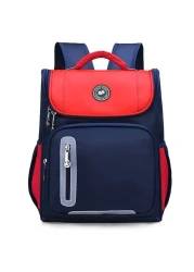 Eazy Kids Ergonomic School Bag-Red blue