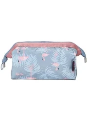 Aiwanto Makeup Organizer Bag Multi-Purpose Flamingo Print Design Travel Accessory Large Pouch for Women (2Pcs)