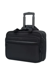 Cabinpro Premium Pilot Case Trolley Water Resistant Multi Compartment Fashion Trolley Laptop Bag for Men Women on Travel Business CP010 Black