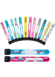 Chinco 14 Pieces Kids Safety ID Bracelets Reusable Identification Wristband Name Tag Child Bracelet Waterproof ID Band Children ID Wristband for Boys and Girls