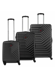 وينغر تراين مجموعة حقائب سفر صلبة بأربع عجلات 3 - أسود