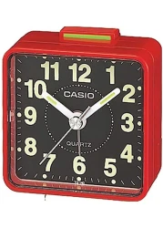 Casio TQ140 Travel Alarm Clock - Red