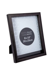 Truu Design Shiny Decorative PS, 8 x 10 inches, Gun Beautiful Metallic Photo Frame, 8" x 10",65086DC-GU