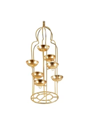 WT-Easycare Decorative Candle Holder With Stand Gold 29cm