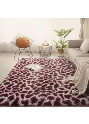 Mei Lifestyle Modern Wool Fluffy Floor Mat Carpet With Anti Slip High Pile Bottom With Upgraded Foam (Size 120&times;160cm)