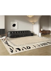 Modern Crystal Velvet Anti Slip Carpet For Living Room and Bedroom With Soft and Stain Resistant Material (120X160)