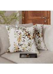 Gardenia Natural Jute &amp; Cotton Fabric Cushion Cover