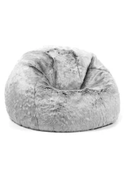 Comfy - Faux Fur Bean Bag Grey