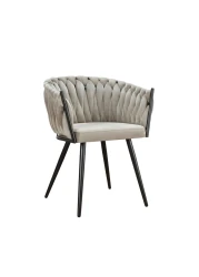 Jeffcoco Furniture Outdoor garden Bistro sofa chair, patio furniture, woven metal frame, sponge seat, Outdoor balcony single Seat chair, Waterproof Brown Beige Chair