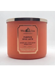 Bath &amp; Body Works, White Barn 3-Wick Candle w/Essential Oils - 14.5 oz - New Core Scents! (Pumpkin Spice Latte)