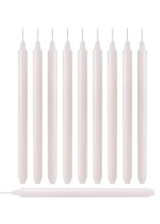 OSHADOW 1/2 Inch Taper Candles Thin 8" Lenght- 1/2 Inch Candles Diameter - Skinny Taper Candles - Skinny Candlesticks - White Candlesticks - Thin Candlesticks 1/2 - Candle Sticks White Candles