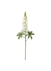 Artificial Flower Lupin/White 74cm