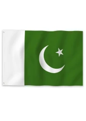 YongFoto Pakistan Flag 2.5x4ft Pakistani Flags Banner for Outdoor Celebrations Home Garden Porch Party Decoration Flags with 2 Sturdy Grommets Precision Machine Stitched