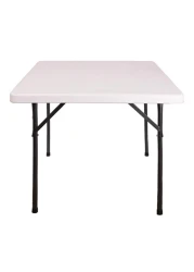Portable Folding Table White 74x87x87centimeter