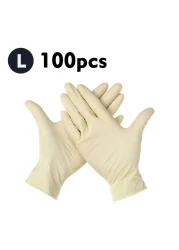 عام- (L) 100 جهاز كمبيوتر شخصى / قفازات المتاح قفازات سميكة مسحوق المطاط الحرة مطاط بسط العقيمة الغذاء الآمن الصف لالرئيسية الغذاء مختبر استخدام