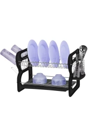 Feelings 2 Layers Steel Dish Rack Multicolour 56x26.5x34cm