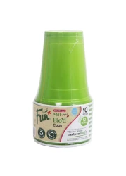 Fun Colors Biodegradable Cups Kiwi Green 355ml