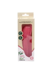 Fun Colors Biodegradable Cutlery Set Blush Pink