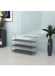 My Choice 3-Tier Shoes Rack Silver 90.5x30x63cm
