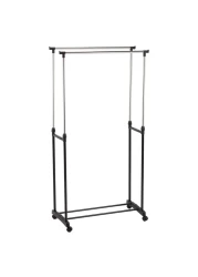 ماي شويس رف الملابس بقضيب مزدوج أسود 160 سم