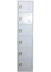 Galaxy Design Six Door Metal Locker Cabinet With Plastic Handle Grey Color Size (L x W x H) 45 x 45 x 183 Cm Model - GDF-6T.No Installation included &amp; No Warranty.