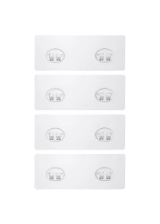 Conworld 4 Packs Shower Caddy Adhesive Replacement, Strong Sticky Heavy-duty Wall Adhesives Nail Free Transparent Adhesive Pad, Adhesives Hook for Shower Caddy, Bathroom Storage Shelves