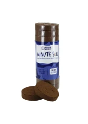 Minute Soil - Compressed Coco Coir Fiber Grow Medium - 80 MM Pucks - 10 Pack = 2.5 Gallons of Potting Soil - Indoor Container Growing: Wheatgrass, Microgreens, Flowers - Just Add Water - OMRI Organic