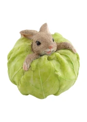 Top Collection Miniature Fairy Garden and Terrarium Rabbit Stuck in Cabbage Statue