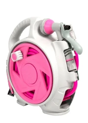 
Garden Hose Reel Rolling Hose Reel Retractable Hose Reel Compact Garden Hose Reel 7 Function Sprayer Nozzle 50FT Hideaway Hose Reel Wall Mount for Patio Cleaning and Car Washing (Green)