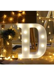 Consio LED Marquee Letter Lights Sign 26 Alphabet Light Up Letters Sign for Night Light Wedding Birthday Party Battery Powered Christmas Lamp Home Bar Decoration