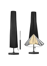 LINLINJYA Patio Umbrella Cover 420D Waterproof Outdoor Parasol Umbrella Covers with Zipper Drawstring for 7ft to 11ft Market Umbrellas