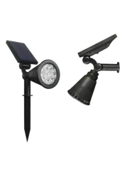 Generic 2-In-1 RGB Solar Decorative Light Lawn Lamp Outdoor Ground Spotlight For Yard Patio Lawn With 12 LED Lights