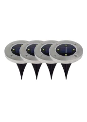 Generic 4-Piece LED Solar Light Lawn Lamp Blue 0.594Kg