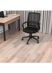 Blvornl Office Chair Mat for Hard Wood Floor, Sturdy Plastic Protector Floor Mat for Office Chair, Rectangle Transparent PVC Computer Hard Floor Chair Mat for Desk, Office, Home (Clear, 35.5 X 48in)