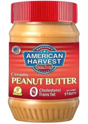 امريكان هارفست زبدة فول سوداني كريمية، 510 جرام | خالية من الدهون المتحولة | خالية من الكوليسترول | خالية من الجلوتين