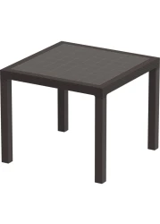 Cosmoplast Rattan Dining Table Dark Brown 90cm