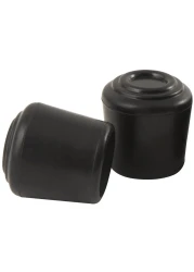 Softtouch 114 Inch Rubber Folding Metal Chair Leg Cap Replacement Black 2 Pieces