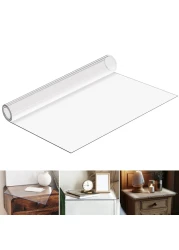 Ganeen 1 Piece Nightstand Protector Clear Plastic Bedside Table Cover 15.8 x 23.6 Inch 1.5 mm Thick PVC Coffee Table Cover Multipurpose Desk Mat Rectangle End Side Table Pad for Nightstand (Smooth)