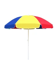 Beach Umbrella Mix Design 200CM Stylish Durable UV Protection Large Outdoor Shade for Beach Pool Picnic Camping Lightweight Easy Setup Strong Frame for Ultimate Sun Coverage