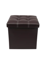 LAVISH Storage Ottoman Storage Stool Multifunctional Sofa Storage Box Storage Box Foldable Sorting Box Brown (Color : Brown Size : 38x38x38cm)